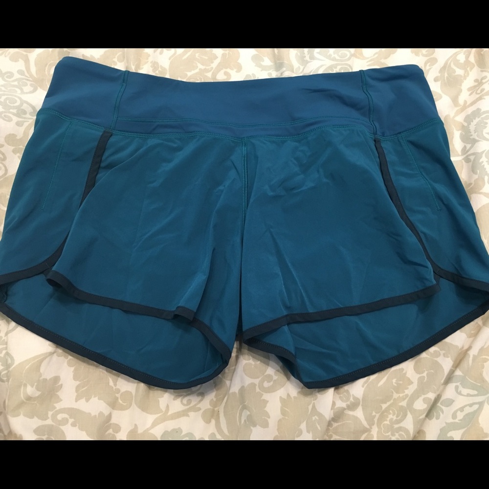 Lululemon running shorts 4” inseam, teal